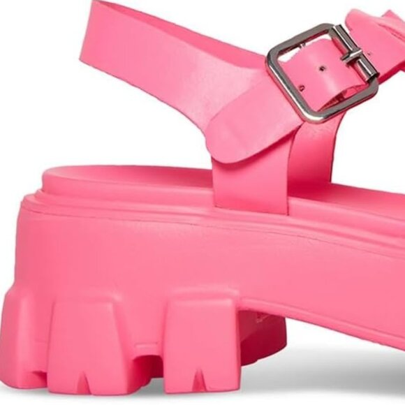 Steve Madden Echo Fisherman Sandal Hot Pink Sz 7 - Picture 5 of 11